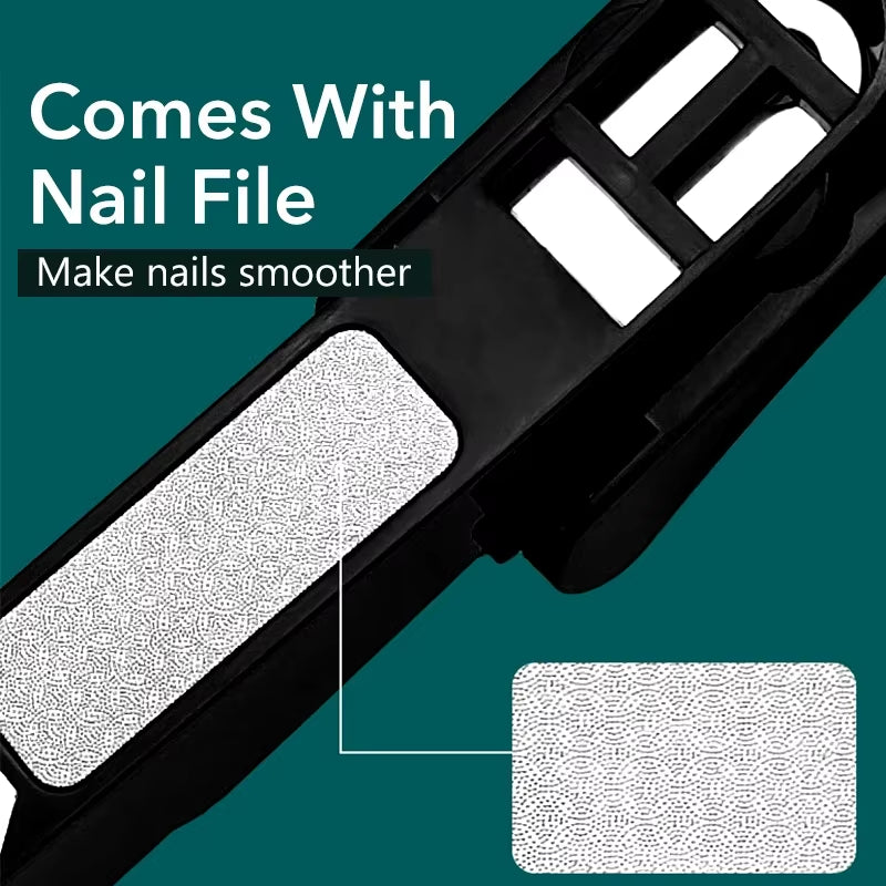 Stainless Steel Nail Clippers with Magnifying Glass - Perfect for Seniors and Kids!