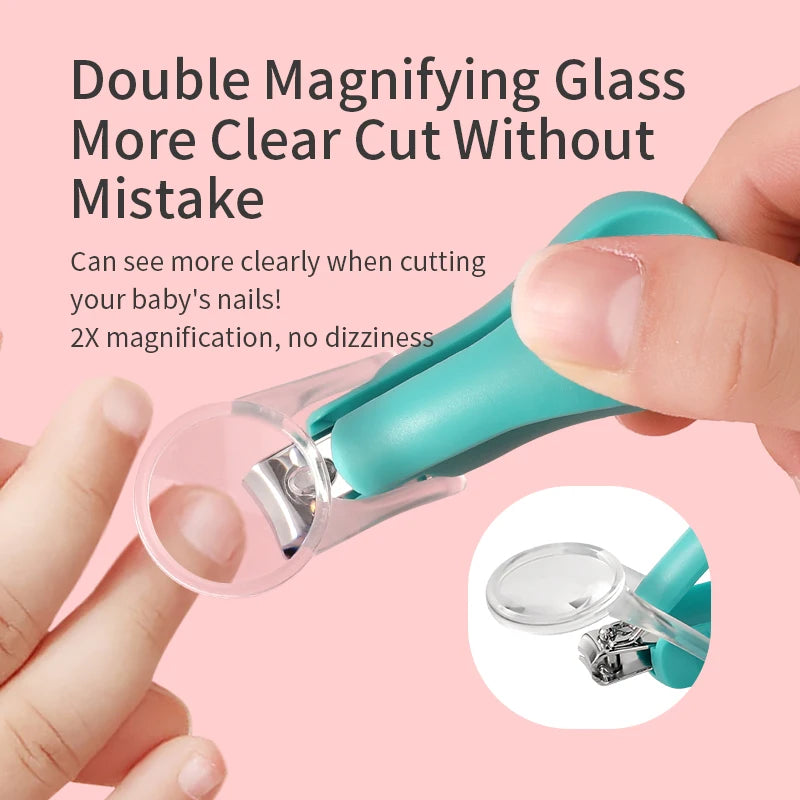 Safe & Easy Infant Nail Clippers with Magnifier - Perfect for Kids!
