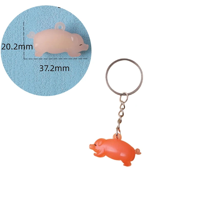 Color Change Roast Pig Pendants Keyrings for Women (Protective charm)