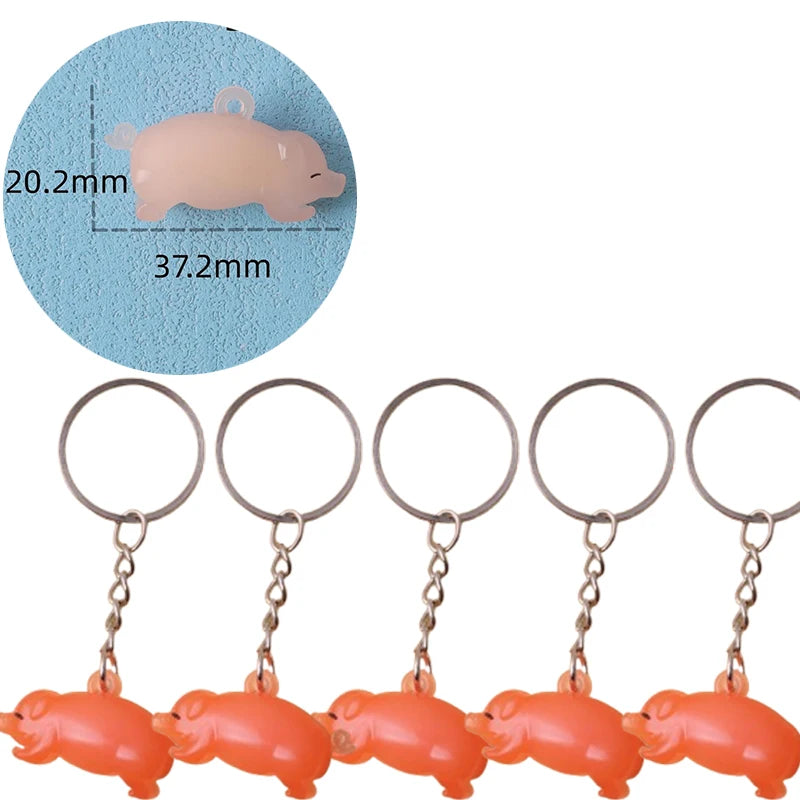 Color Change Roast Pig Pendants Keyrings for Women (Protective charm)
